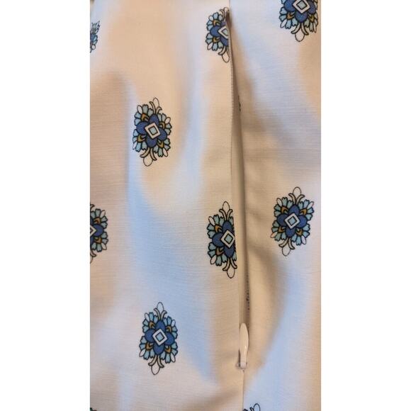 J. Jill Essential Cotton Pants Blue & White, Size 8 - Picture 6 of 8